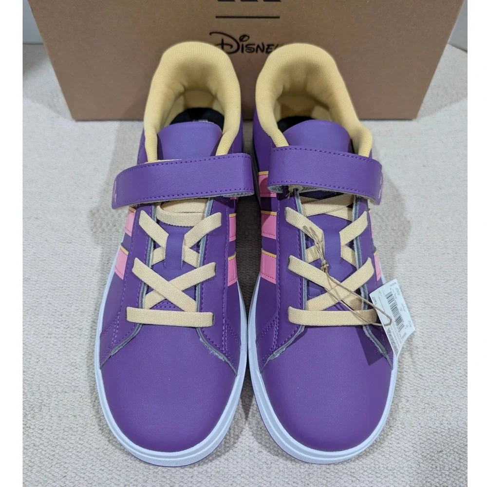 Adidas x Disney Grand Court Minnie Mouse Purple Pink Sneakers JS2347 Size 6.5Y